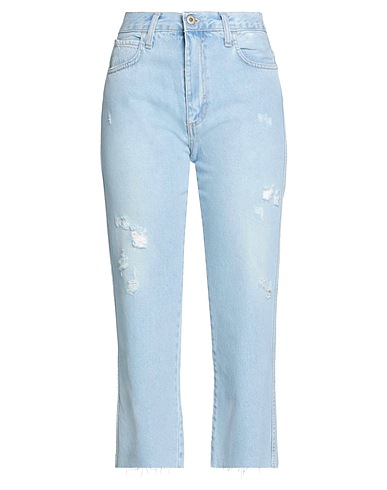 MERCI ITALIA Denim trousers Blue 100% Cotton