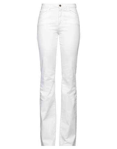 MERCI ITALIA Denim pants White 98% Cotton, 2% Elastane