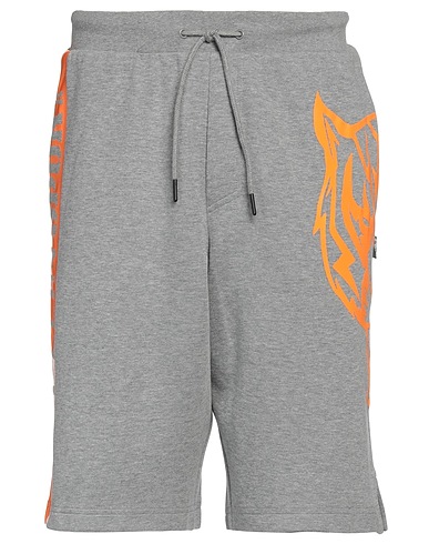 PLEIN SPORT Shorts & Bermuda Grey 52% Cotton, 48% Polyester