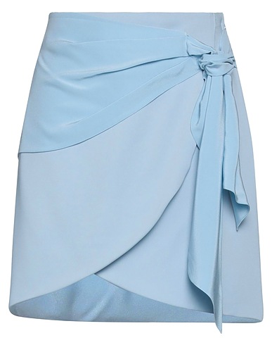 FEDERICA TOSI Mini skirt Sky blue 50% Acetate, 50% Viscose, Silk, Polyester