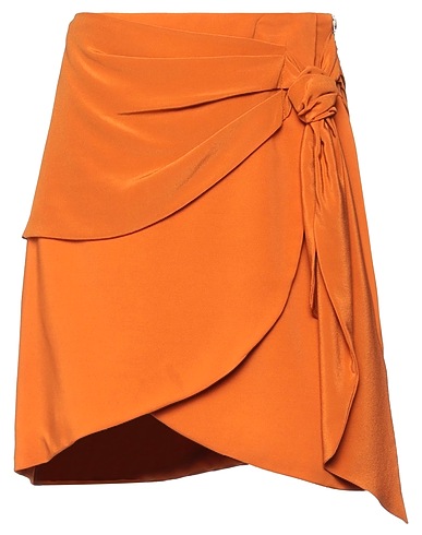 FEDERICA TOSI Mini skirt Rust 50% Acetate, 50% Viscose, Silk, Polyester