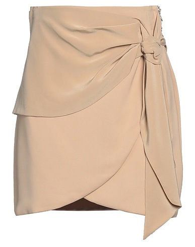 FEDERICA TOSI Mini skirt Beige 50% Acetate, 50% Viscose, Silk, Polyester