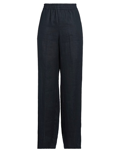 EMPORIO ARMANI Casual pants Midnight blue 100% Linen