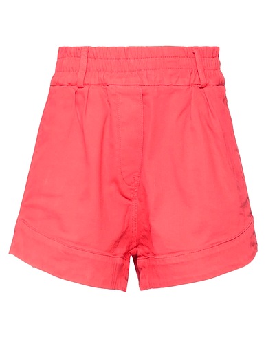 OTTOD'AME Denim shorts Red 98% Cotton, 2% Elastane