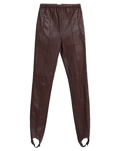 TOD'S Leggings Chocolate brown Soft Leather