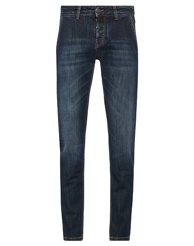 BRO SHIP Denim trousers Blue 98% Cotton, 2% Elastane