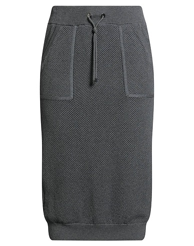 BRUNELLO CUCINELLI Midi skirt Grey 100% Cotton
