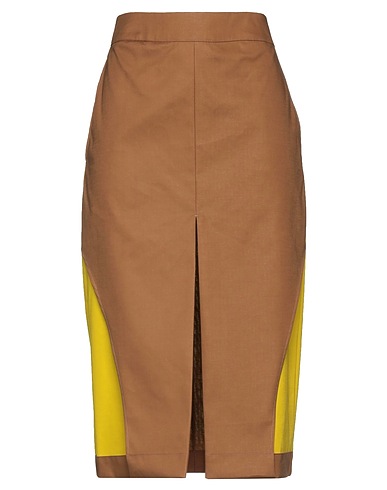 TOD'S Midi skirt Brown 100% Cotton