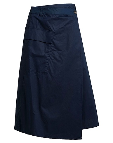WOOLRICH Midi skirt Midnight blue 100% Cotton