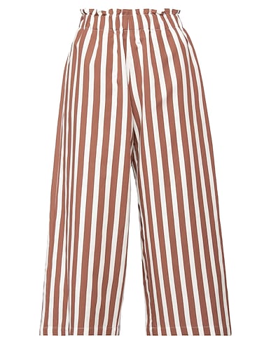 VIRGINIA BIZZI Casual trouser Brown 88% Viscose, 12% Polyester