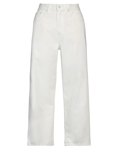 (+) PEOPLE Denim pants BIANCO 100% Cotton