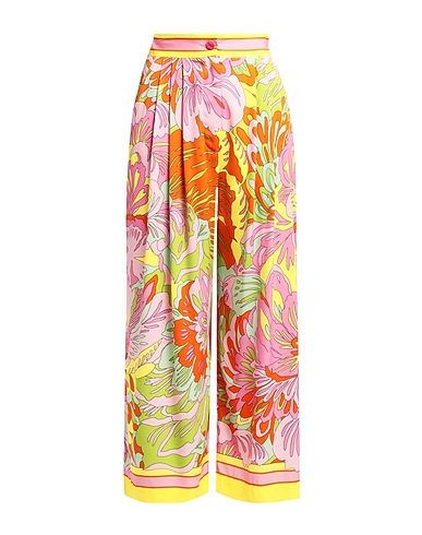 DOLCE&GABBANA Pantalone Arancione 91% Seta, 9% Elastan