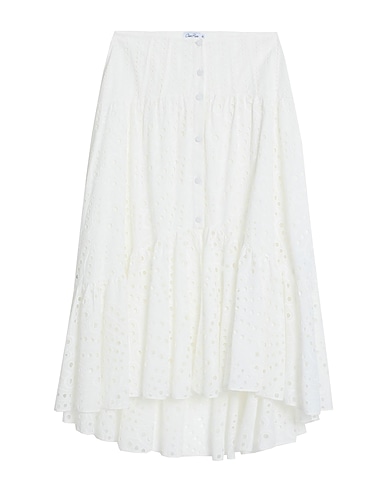 CHARO RUIZ IBIZA Midi skirt White 70% Cotton, 30% Polyester