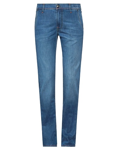 ROŸ ROGER'S Denim pants Blue 65% Cotton, 33% Polyester, 2% Elastane