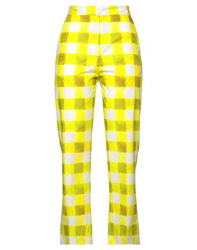 MSGM パンツ ライムグリーン コットン 100%