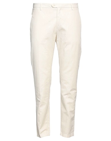 YAN SIMMON Casual pants Cream 52% Cotton, 46% Linen, 2% Elastane