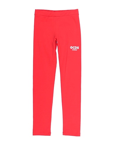 GCDS MINI Leggings Red 95% Cotton, 5% Elastane