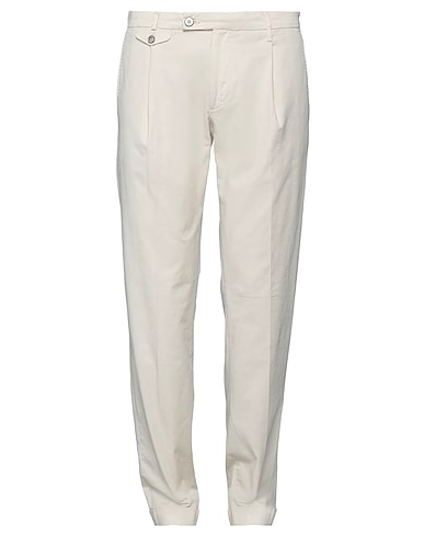 MICHAEL COAL Casual pants Beige 97% Cotton, 3% Elastane