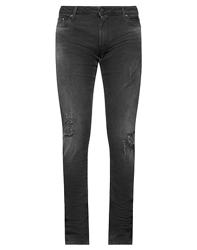 KARL LAGERFELD Denim trousers Black 98% Cotton, 2% Elastane