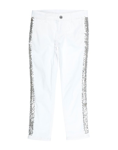 PLEASE Pantalone Bianco 97% Cotone, 3% Elastan