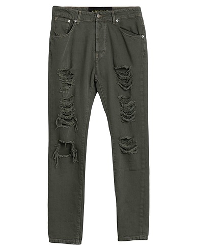 SUPERTRUMP Denim trousers Military green 100% Cotton