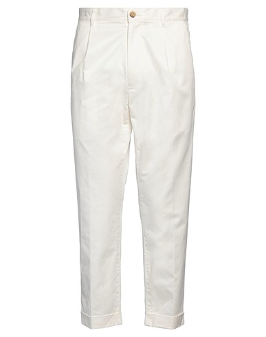BEAMS Casual trouser White 100% Cotton