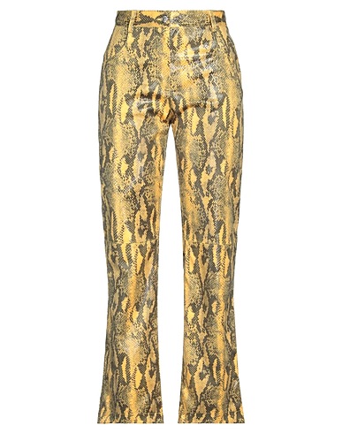MSGM Casual trouser Yellow 100% Polyester