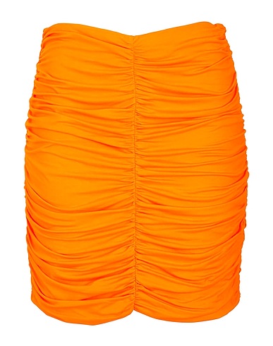 8 by YOOX Minigonna JERSEY GATHERED MINI SKIRT
 Arancione 95% Viscosa, 5% Elastan