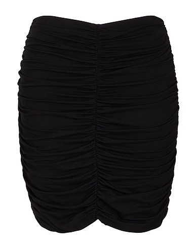 8 by YOOX Minigonna JERSEY GATHERED MINI SKIRT
 Nero 95% Viscosa, 5% Elastan