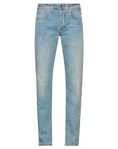 LIU •JO MAN Denim trousers Blue 98% Cotton, 2% Elastane