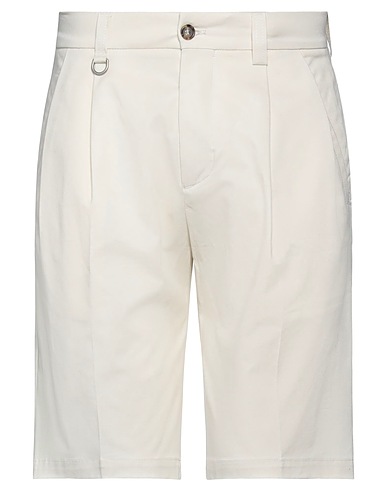 PAOLO PECORA Shorts & Bermuda Off white 97% Cotton, 3% Elastane