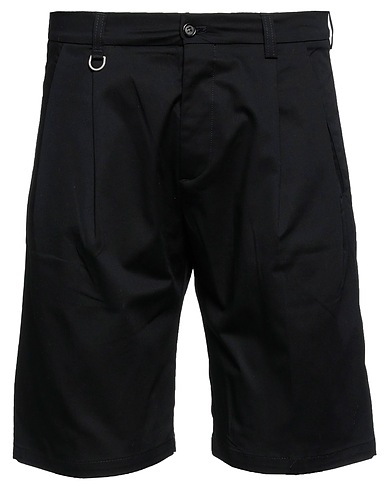 PAOLO PECORA Shorts & Bermuda Black 97% Cotton, 3% Elastane