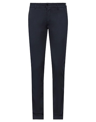 CAMOUFLAGE AR AND J. Casual trouser Midnight blue 95% Cotton, 5% Lycra®