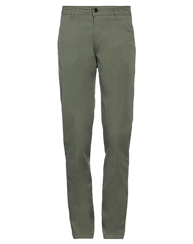 CAMOUFLAGE AR AND J. Casual trouser Military green 95% Cotton, 5% Lycra®