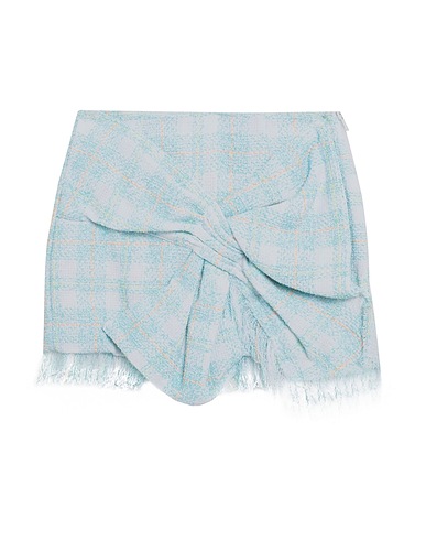 AINEA Mini skirt Turquoise 60% Cotton, 20% Polyester, 10% Acrylic, 10% Other Fibres