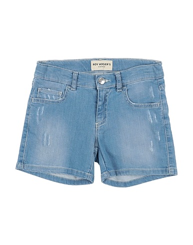 ROŸ ROGER'S Denim shorts Blue 98% Cotton, 2% Elastane