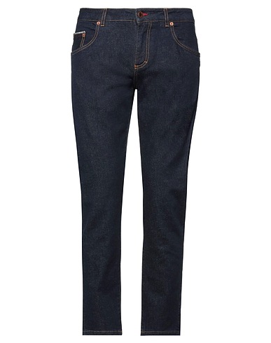 CAMOUFLAGE AR AND J. Denim trousers Blue 99% Cotton, 1% Elastane