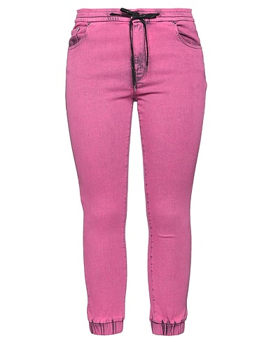 KARL LAGERFELD Denim trousers Pink 70% Cotton, 14% Polyester, 14% Lyocell, 2% Elastane