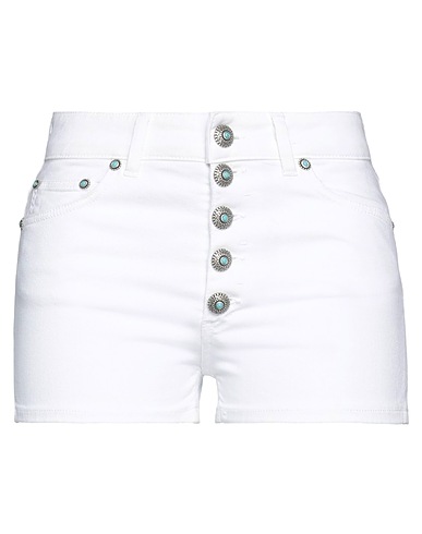 DONDUP Shorts jeans Bianco 92% Cotone, 6% Elastomultiestere, 2% Elastan