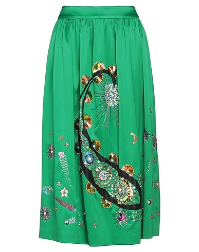 MANISH ARORA Midi skirt Green 100% Polyester