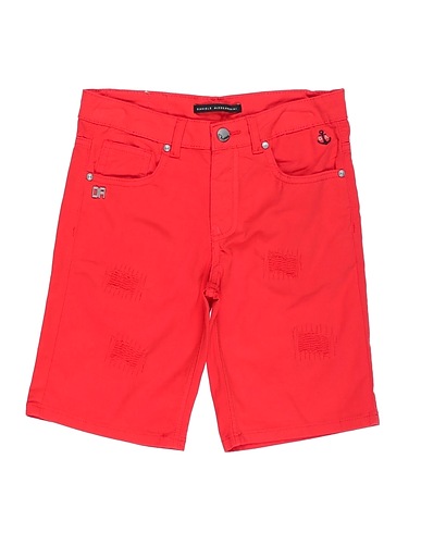 DANIELE ALESSANDRINI Shorts & Bermuda Red 98% Cotton, 2% Elastane