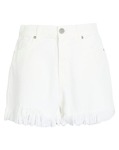 GAëLLE Paris Denim shorts White 100% Cotton