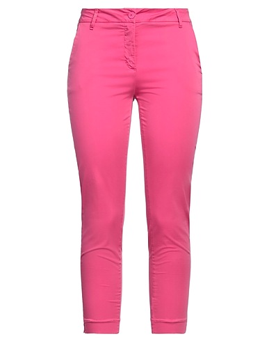 WHITE WISE Casual trouser Fuchsia 97% Cotton, 3% Elastane