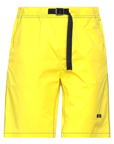 MSGM Shorts & Bermuda Yellow 97% Cotton, 3% Elastane