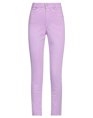 GAëLLE Paris Denim trousers Mauve 90% Cotton, 6% Elastomultiester, 4% Elastane
