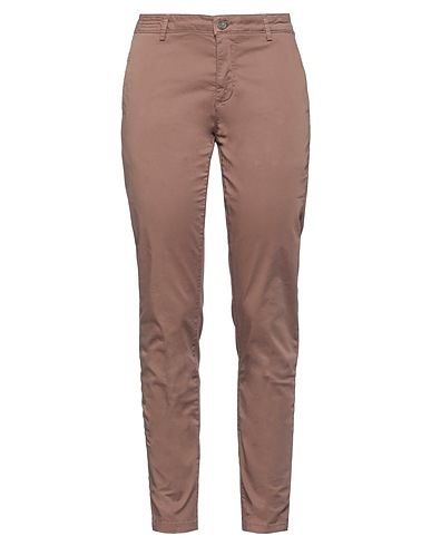 YAN SIMMON Casual trouser Khaki 97% Cotton, 3% Elastane