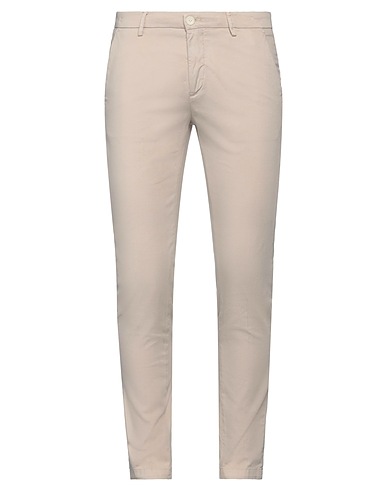 YAN SIMMON Casual trouser Beige 97% Cotton, 3% Elastane