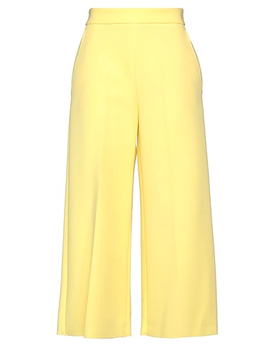 MSGM Casual pants Pastel yellow 84% Polyester, 10% Viscose, 6% Elastane