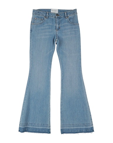 ERMANNO SCERVINO JUNIOR Denim trousers Blue 65% Cotton, 35% T-400 fiber