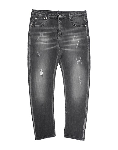 SATOKII Denim trousers Charcoal 97% Cotton, 3% Elastane